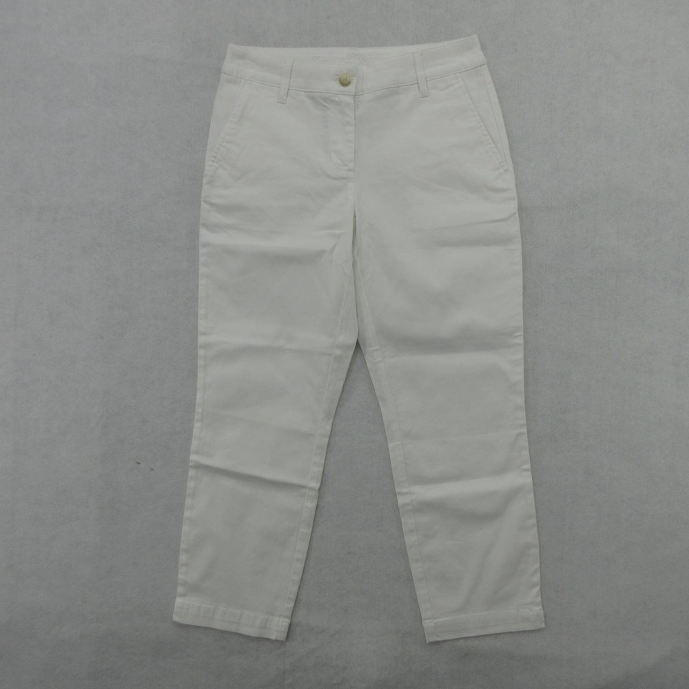 Tommy Bahama Pants Womens 0 White New Boracay Crop Stretch Ankle 241TW119909 New